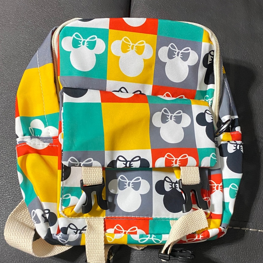 Colorful Kids Backpack with Mouse Design